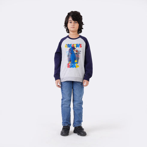 CREATIVE SOUL PRINTED SWEATSHIRT