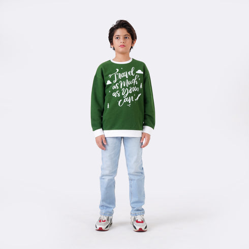TRAVEL PRINTED SWEATSHIRT