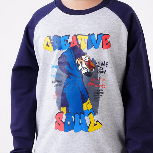 CREATIVE SOUL PRINTED SWEATSHIRT