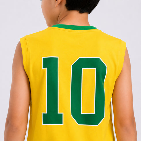 Brazil Football Fan Tank & Shorts Co-Ord Set