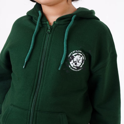 HULK PRINTED ZIPPER HOODIE