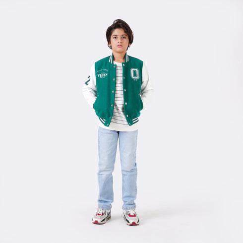 VIBES EMBROIDRY VARSITY JACKET