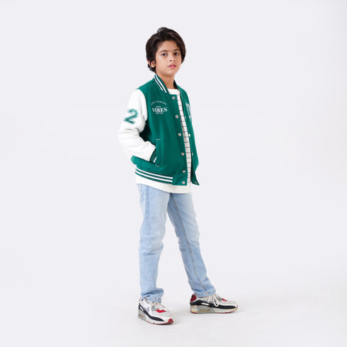 VIBES EMBROIDRY VARSITY JACKET