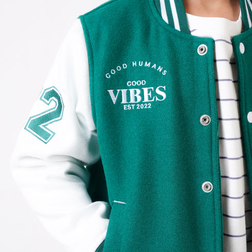 VIBES EMBROIDRY VARSITY JACKET