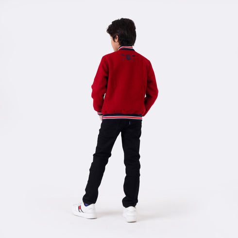 EMBROIDERY BADGES VARSITY JACKET