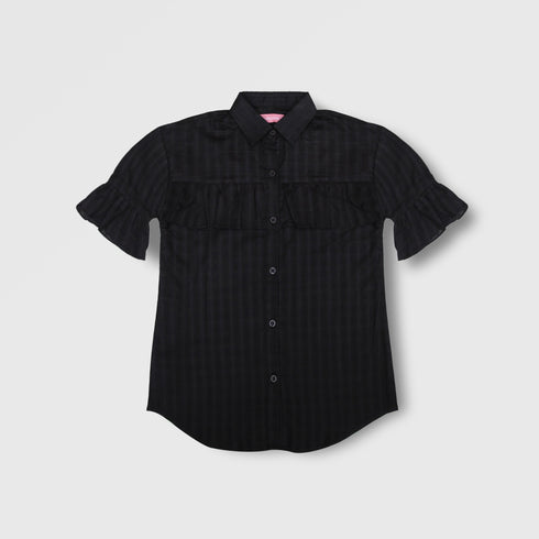 Black Chequered Top