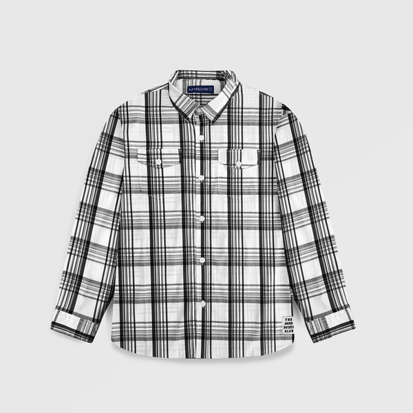 CHACKERED SHIRT WITH PATCH POCKET