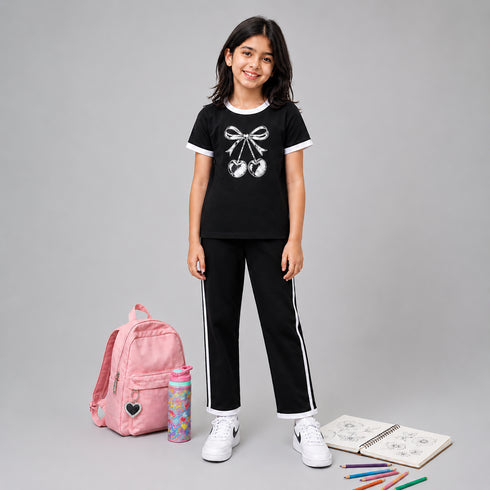 Cherry Ringer Tee & Track Pants Set