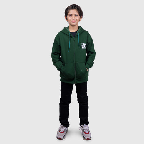 HULK PRINTED ZIPPER HOODIE