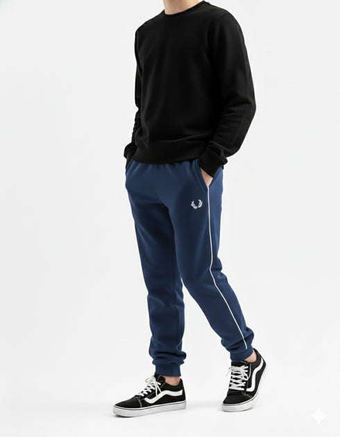 Navy Sporty Stripe Joggers