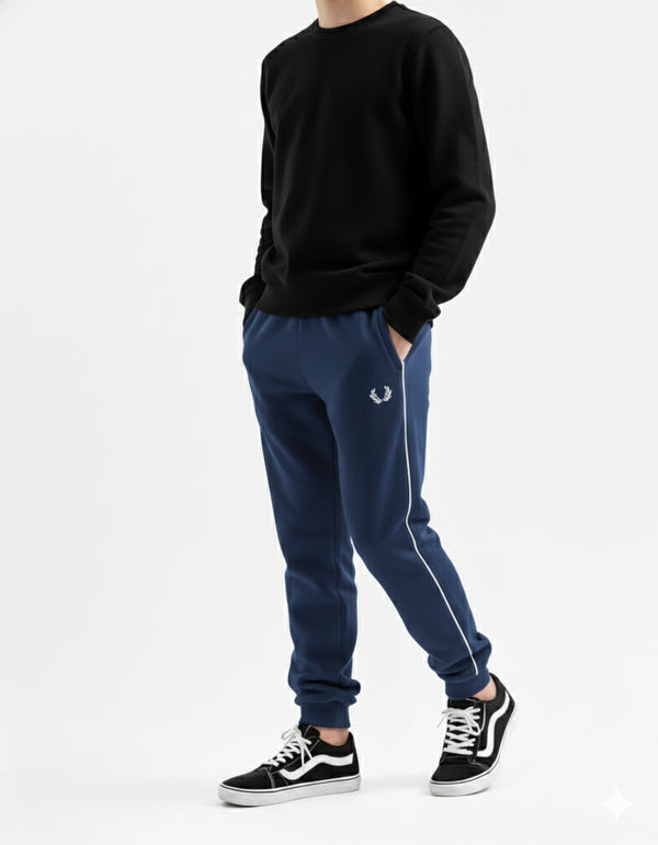 Navy Sporty Stripe Joggers