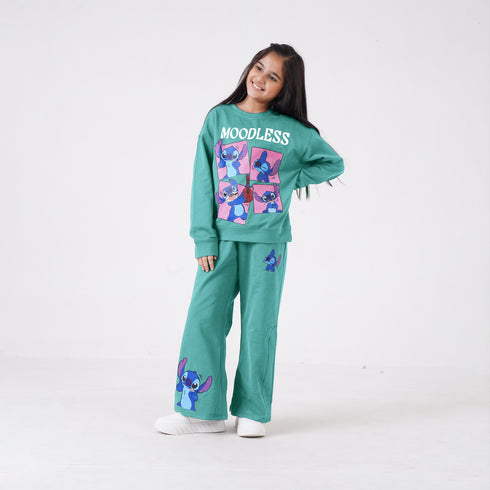 MOODLESS PRINTED CO-ORD SET (Sea Green)