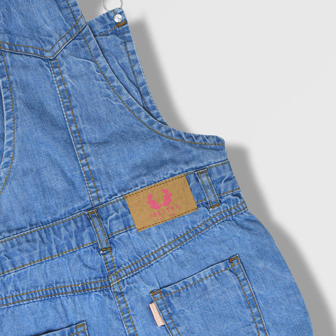 Ice Blue Dungaree Shorts