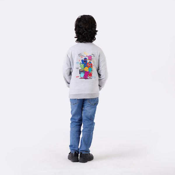 MULTI SLOGAN PRINTED SWEATSHIRT