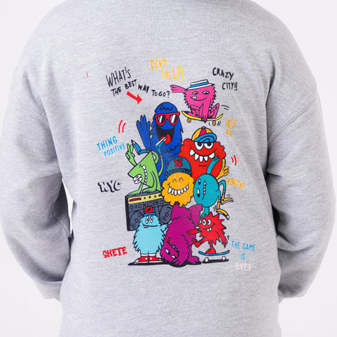 MULTI SLOGAN PRINTED SWEATSHIRT