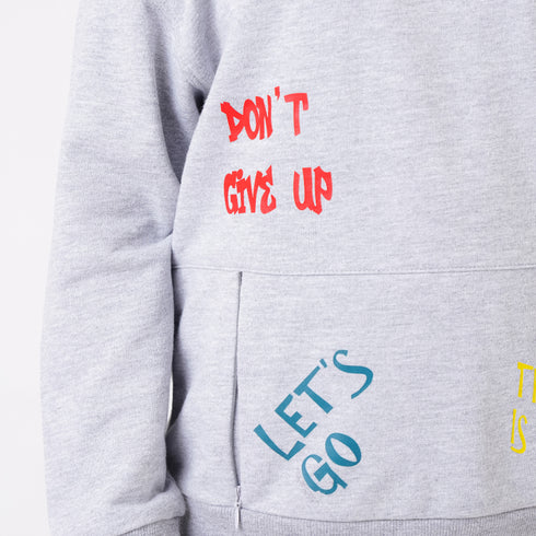 MULTI SLOGAN PRINTED SWEATSHIRT