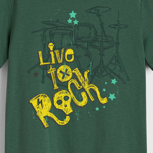 LIVE TO ROCK GRAPHIC T-SHIRT