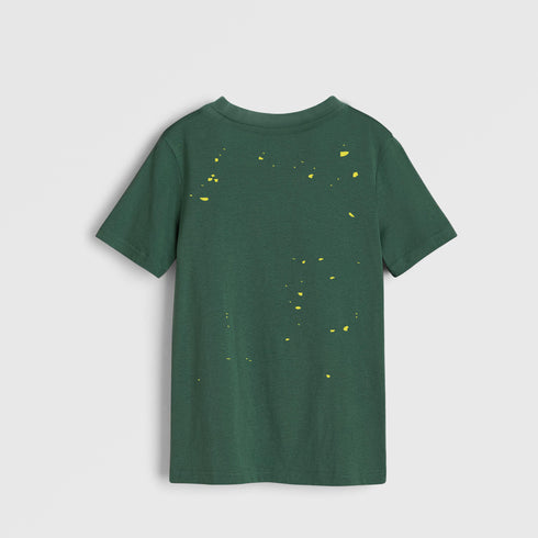 BOYS SLOGAN GREEN T-SHIRT
