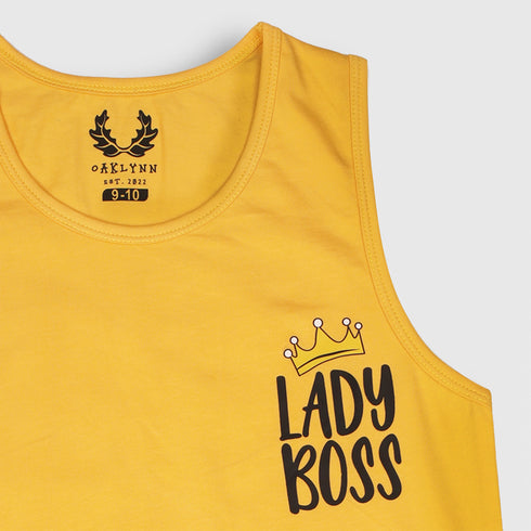 Lady Boss Yellow Tank Top