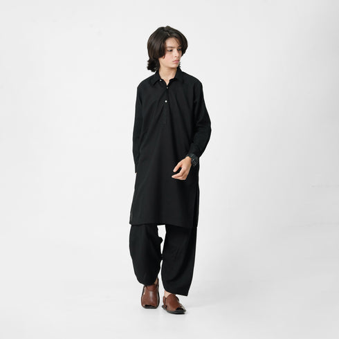 Black Wash n Wear Suit