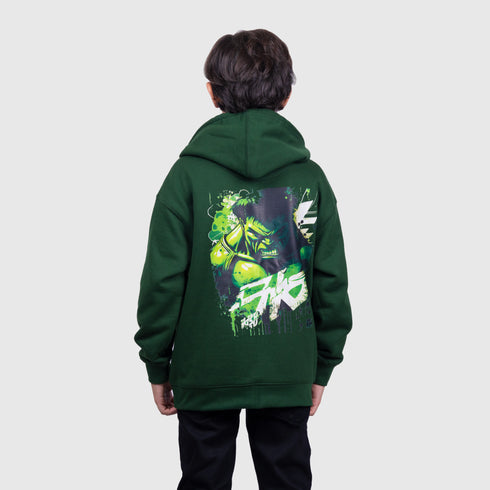 HULK PRINTED ZIPPER HOODIE