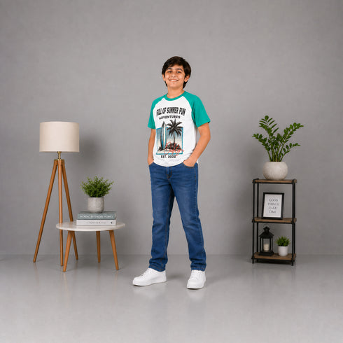 Boys' Regular Fit Classic Medium Indigo Jeans