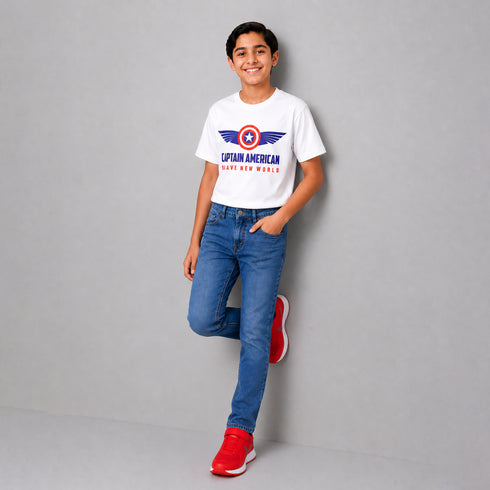 Boys' Slim Fit Medium Wash Indigo Jeans