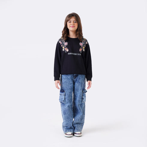 FLORAL PRINTED SWEATSHIRT