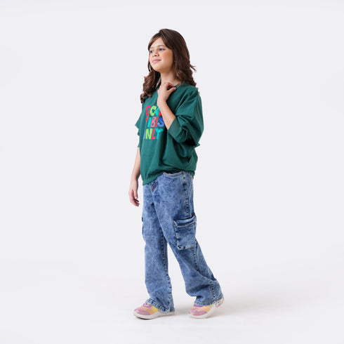 GOOD VIBES PRINTED SWEATSHIRT