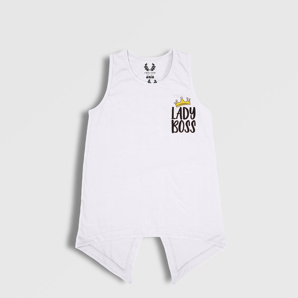 Lady Boss White Tank Top