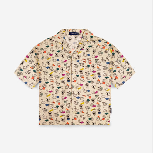 Boys Printed 2 Pcs Sets In White