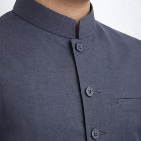 3pc Grey Kameez Shalwar Suit