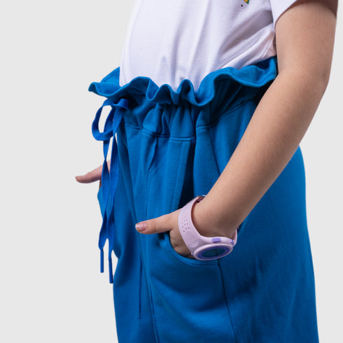 RUFFLE BELT KNITTED TROUSER