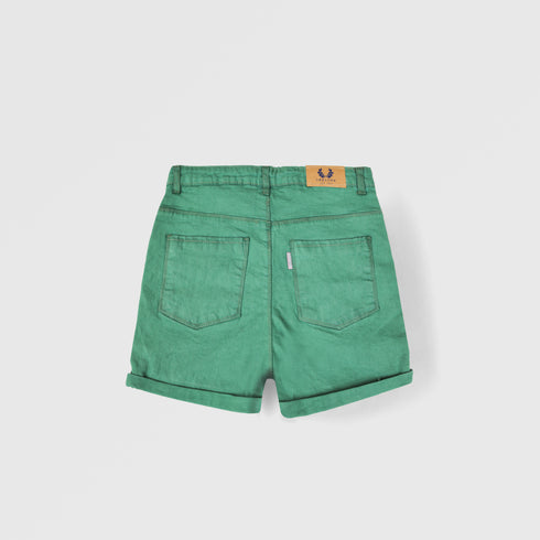 Green Denim Shorts