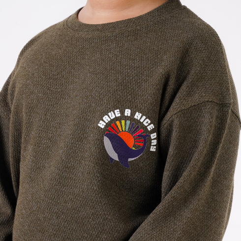 NICE DAY PRINTED SWEATSHIRT