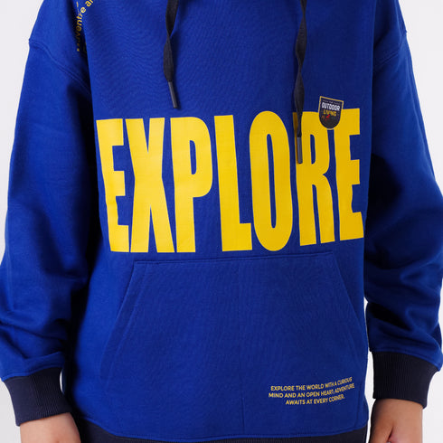 EXPLORE PRINTED PULLOVER HOODIE