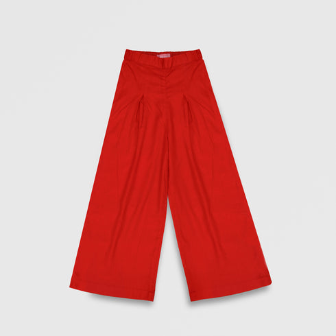 GIRLS EMBROIDERED 2 PCS SET - Red