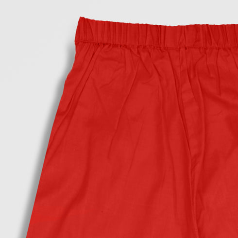 GIRLS EMBROIDERED 2 PCS SET - Red