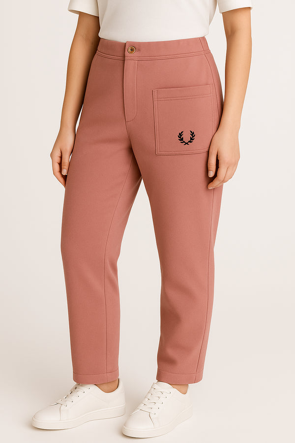 Tea Pink Front Pocket Trousers