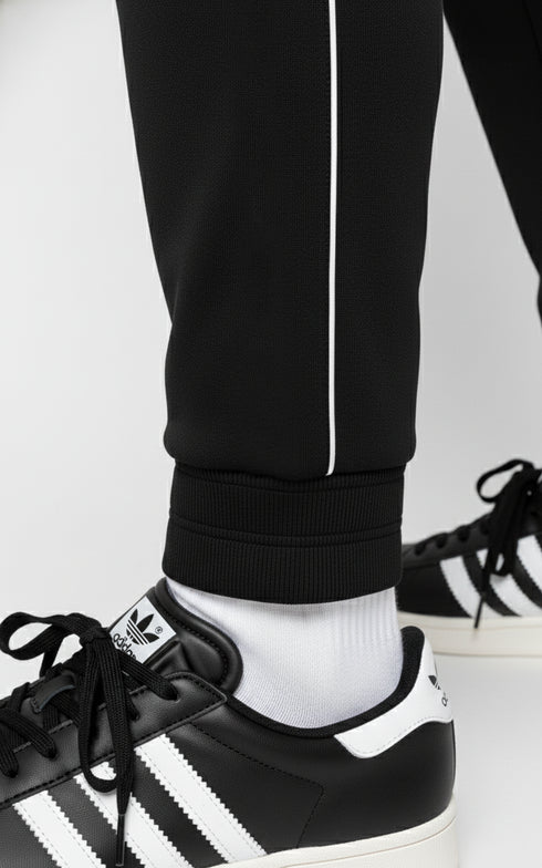 Black Sporty Stripe Joggers