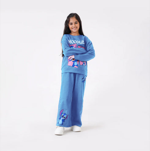 MOODLESS PRINTED CO-ORD SET (Sky Blue)