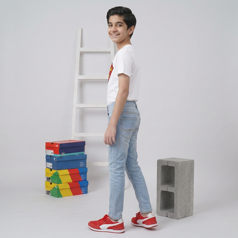 Boys' Slim Fit Light Wash Jeans