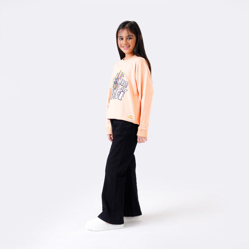 PEACE OUT PRINTED SWEATSHIRT