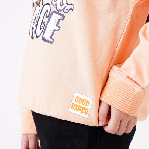 PEACE OUT PRINTED SWEATSHIRT