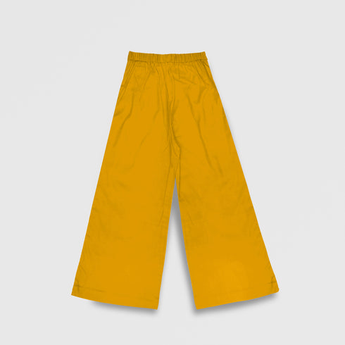 GIRLS EMBROIDERED 2 PCS SET - Mustard