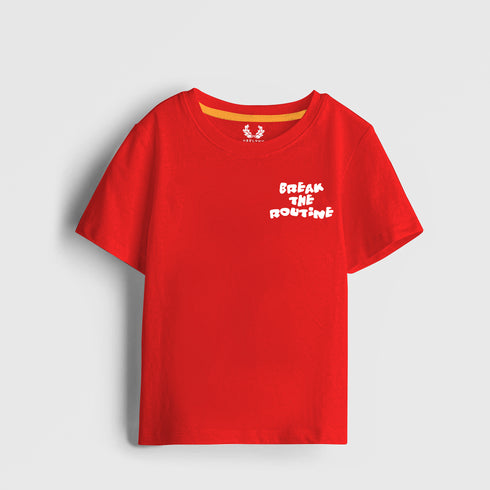 BOYS SLOGAN RED T-SHIRT