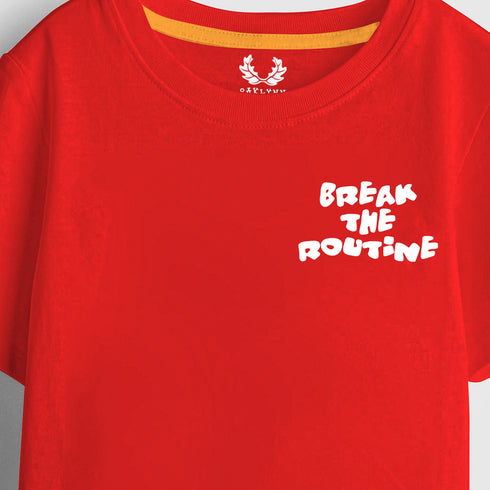 BOYS SLOGAN RED T-SHIRT
