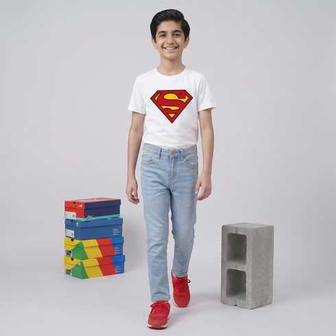 Boys' Slim Fit Light Wash Jeans