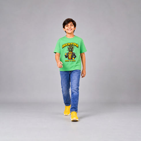 Boys' Regular Fit Medium Blue Tinted Jeans