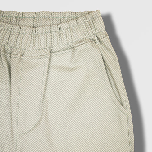 Checkered Printed Twill Shorts